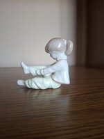 Aquincum öltözködő porcelán lány, kislány. Hibátlan. Jelzett