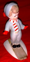 Antik KISPEST GRÁNIT Art Deco Síző kislány porcelán figura 14 x 12 cm a képek szerint