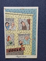 D206268  Humor -Reggeli ébredés  - Üdülő  rajz Kasso  1956