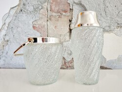 Vintage iceglass shaker és jégvödör
