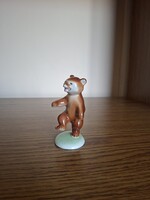 Drasche (Kőbányai porcelán) táncoló maci, medve. Hibátlan. Jelzett