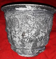ANTIK ÓN dús dombor mintázatú kupa pohár akár virágváza 12 x 10 cm képek szerint