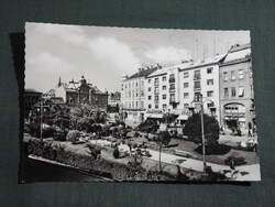 Képeslap,Szombathely,Köztársasági tér,park látkép,részlet, 1966-