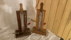 Retro higanyos manometer laboratóriumi nyomásmérő műszer