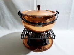 Vintage Wagner West Germany réz és fém fondue / fondü készlet