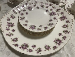 Gyönyörű Royal Albert "Sweet Violets" sütis készlet!