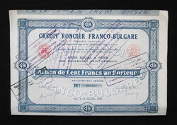 Francia - Bolgár Hitelbank részvény 100 frank 1930 - Párizs