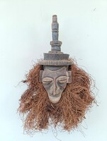 Antik afrikai maszk fa Yaka népcsoport Kongó africká maska A3 464 1903
