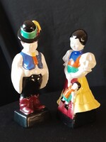 Régi kerámia figura páros  23 cm magas alján jelzett