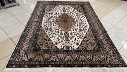 3965 Indiai Jaipuri Tabríz mintás kézi gyapjú+selyem szőnyeg 180X265CM INGYEN FUTÁR
