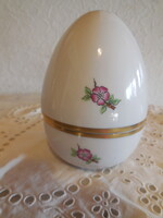 Herendi  tojás , eton mintás  ékszertartó  7,5 x 10  cm  szép állapot