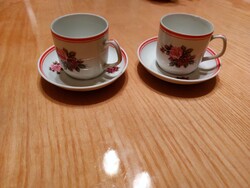 Hollóházi porcelán rózsa mintás