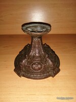 Antik fém dombormintás gyertyatartó - 10 cm (KV)