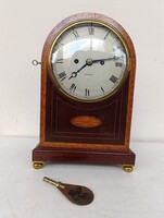 Antik óra 1890 Maple &amp; Co Ltd London 8 napos intarziás feles ütős bútoróra kandalló óra 528 1906