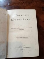 Győry Vilmos költeményei, 1886-os szép díszkötésben, aranyozott lapél, antik könyv