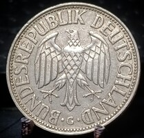 Németország 1 márka, 1958 Verdejel "G" - Karlsruhe C02B3