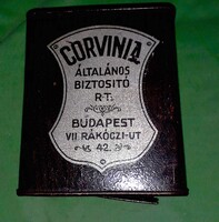 1920.cca CORVINIA Általános Biztosító R.T. LEMEZ PERSELY bitang jó állapotban GYŰJTŐI képek szerint