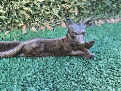 Kutyafogós réz levélbontó, 26 cm-es, jó hosszú!