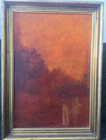 Oil painting of Tamás Kárpáti - early