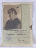 Útlevél Útiokmány fényképes lapja 1926-ból Európára érvényes