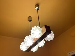 Szputnyik mennyezeti lámpa - kelet-német mid-century lámpa - retró étkező lámpa csillár