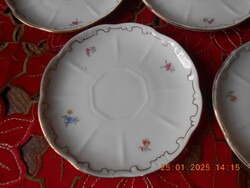 Zsolnay apróvirág mintás kávés kistányér