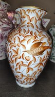 Ritka antik herendi Zova mintás narancssárga váza 6.