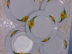 Alföldi porcelán sárga nárcisz virágos süteményes tányér