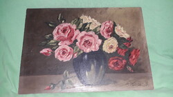 KOVÁCS BERTALAN - OLAJ - FAROST - ASZTALI CSENDÉLET - 35 X 25 cm keret nélkül a képek szerint