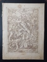 PETER JOHANN NEPOMUK GEIGER /BÉCS 1805-1880/ - CSATAJELENET - ANTIK METSZET