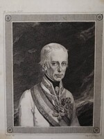 FRANZ I. - ELSŐ FERENC OSZTRÁK CSÁSZÁR - ANTIK ACÉLMETSZET