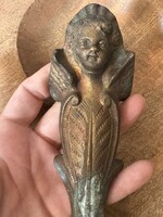 Fém angyal putto butor dísz figurális szobor