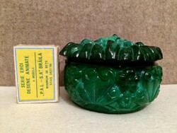 Régi  malachit  ékszertartó-bonbonier