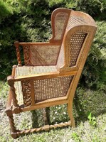 Régi füles fotel / nádfonatos
