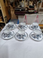 Hollóházi porcelán kávés készlet