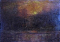 Mednyánszky's signature painting: sunset