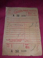 Antik CORVIN ÁRUHÁZ BLOKK SZÁMLA PAPÍR- I. oszt. rúzs blokk 2,40 pengő értékben a képek szerint