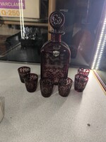 Arcadia pálinkás üveg és 6 db pohár