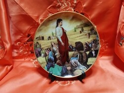 A hegyi beszéd- Jézus élete- angol  porcelán  dísztányér  sorozat