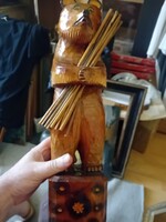 Vintage szovjet faragott mackó szobor