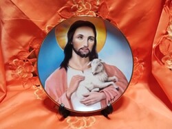A jó pásztor -  angol porcelán dísztányér
