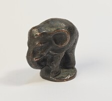 Antik bronz/réz miniatűr elefánt szobor