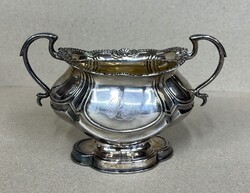 Antik jelzett számozott angol fém edény