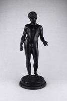 1V090 Antik nagyméretű "Antinous Farnese" ón szobor