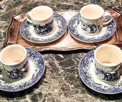 Angol porcelán CURCHILL-négyszemélyes kávés