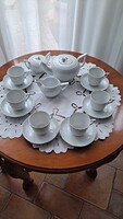 Herendi fehér porcelán teás készlet