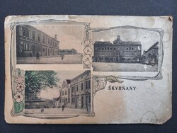 Antik képeslap - Pilzen - Skvrňany  1917-es