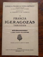 Francia igeragozás táblázata, Lingua Francia nyelvkönyv, tiszteletpéldány