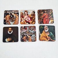 El Greco festményes parafa poháralátét szett