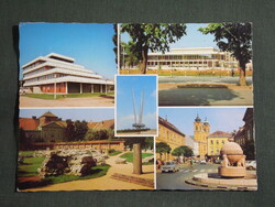 Képeslap,Székesfehérvár,mozaik,könyvtár,emlékmű,országalma,romkert látkép,részlet,1979-